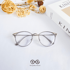 Gọng kính cận kim  loại  mắt mèo 90029 thời trang cho nữ