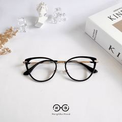 Gọng kính cận kim loại mắt mèo S11916 thời trang cho nữ