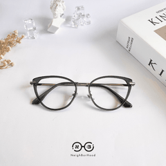 Gọng kính cận kim loại mắt mèo S11916 thời trang cho nữ