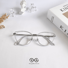 Gọng kính cận kim loại mắt mèo S11916 thời trang cho nữ