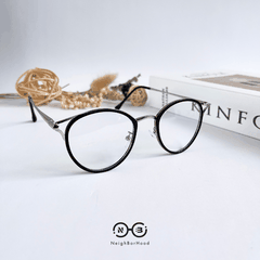 Gọng kính cận kim  loại  mắt mèo 90029 thời trang cho nữ