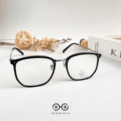 Gọng kính cận kim loại vuông kc123 M2076 thời trang cho cả nam và nữ