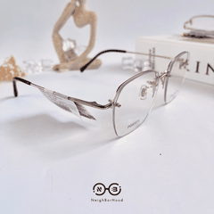 Gọng kính cận kim loại vuông PG83511 thời trang cho cả nam và nữ