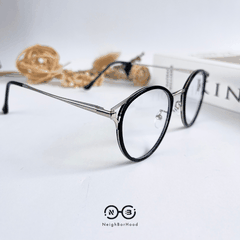 Gọng kính cận kim  loại  mắt mèo 90029 thời trang cho nữ