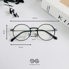 Gọng kính cận titanium tròn 87007 thời trang cho cả nam và nữ