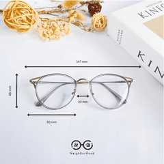 Gọng kính cận kim  loại  mắt mèo 90029 thời trang cho nữ