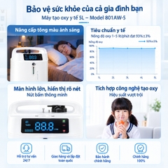 Máy tạo oxy FineAir 801AW-5 5 lít/phút Siêu Êm Ái