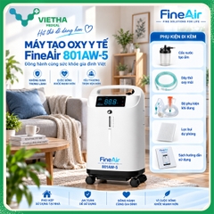 Máy tạo oxy FineAir 801AW-5 5 lít/phút Siêu Êm Ái