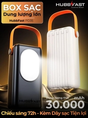 Pin Dự Phòng HUBBFAST PD35 30000mAh Sạc Nhanh PD 22.5W Nhỏ Gọn Type-C Bảo Hành 18 Tháng