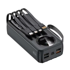 Sạc dự phòng 30000mAh tích hợp 4 cáp sạc nhanh 22.5W màn hình LED hiển thị pin cho điện thoại máy tính bảng HubbFast ECO 30
