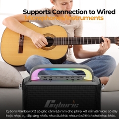 Loa Karaoke Bluetooth Cyboris Rainbow X13 100W | Âm Thanh Đỉnh Cao, Đèn RGB