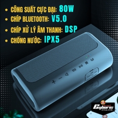 Loa Bluetooth Cyboris-T9 80W - Âm thanh siêu Bass