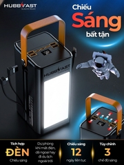 Sạc dự phòng 100000mAh HubbFast PD100 Max – Sạc 7 thiết bị – Đèn 12 ngày – PD QC 22.5W – BH 18T