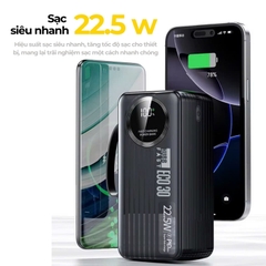 Sạc dự phòng 30000mAh tích hợp 4 cáp sạc nhanh 22.5W màn hình LED hiển thị pin cho điện thoại máy tính bảng HubbFast ECO 30