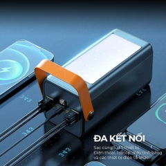 Pin dự phòng Chống Bão,dung lượng 100.000mAh HubbFast - PD100. Sạc siêu nhanh 22.5W- Hổ trợ sạc nhanh - Đèn siêu sáng - Chống bão