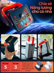 Pin dự phòng Chống Bão,dung lượng 80000mAh HubbFast - PD100. Sạc siêu nhanh 22.5W- Hổ trợ sạc nhanh - Đèn siêu sáng - Chống bão