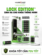 Pin Khóa Cửa Thông Minh AA HubbFast Lock Edition – Pin Chuyên Dụng Cho Khóa Vân Tay, Khóa Điện Tử (Vỉ 4 Viên · AA/LR6 · 1.5V)