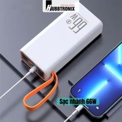 Sạc dự phòng siêu nhanh, siêu mạnh 40.000mAh HubbFast PD41. Hổ trợ sạc nhanh. Đèn siêu sáng