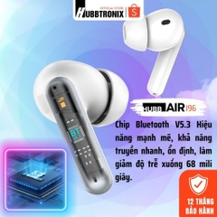 Tai Nghe Bluetooth Màn hình Led, Supper Bass, điều khiển chạm, pin 25h, BH 12 tháng,Hàng chính hãng HUBBTRONIX
