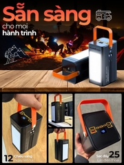 Sạc dự phòng 100000mAh HubbFast PD100 Max – Sạc 7 thiết bị – Đèn 12 ngày – PD QC 22.5W – BH 18T