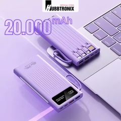 Sạc nhanh 66W. Dung lượng 20.000mAh. Hổ trợ sạc nhanh. Tích hợp cáp kết nối sẵn