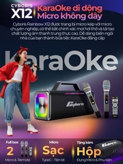 Loa Bluetooth Cyboris X12 200W – Karaoke không dây hoàn hảo