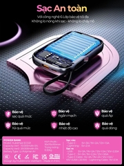Sạc dự phòng cầm tay HubbFast ECO21 20000mAh 22.5W – Màn hình LED – Dây sạc tích hợp – Siêu nhỏ gọn