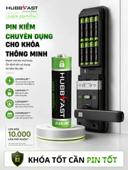 Pin Khóa Cửa Thông Minh AA HubbFast Lock Edition – Pin Chuyên Dụng Cho Khóa Vân Tay, Khóa Điện Tử (Vỉ 4 Viên · AA/LR6 · 1.5V)