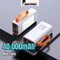 Sạc dự phòng siêu nhanh, siêu mạnh 40.000mAh HubbFast PD41. Hổ trợ sạc nhanh. Đèn siêu sáng
