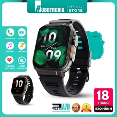 Đồng hồ thể thao, theo dõi sức khỏe thông minh, Nghe gọi, Hubb Watch A70 1.96"HD Chính Hãng HUBBTRONIX