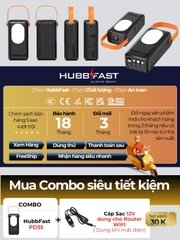 Pin Dự Phòng HUBBFAST PD35 30000mAh Sạc Nhanh PD 22.5W Nhỏ Gọn Type-C Bảo Hành 18 Tháng