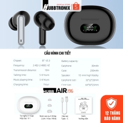 Tai Nghe Bluetooth Màn hình Led, Supper Bass, điều khiển chạm, pin 25h, BH 12 tháng,Hàng chính hãng HUBBTRONIX