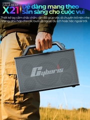 Loa Bluetooth Karaoke Cyboris X21, Công suất 200W, Loa siêu Bass, Chống nước IPX6, Pin 20000mAh.