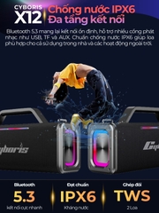Loa Bluetooth Cyboris X12 200W – Karaoke không dây hoàn hảo