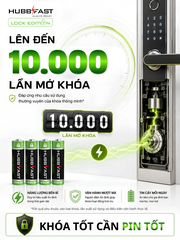 Pin Khóa Cửa Thông Minh AA HubbFast Lock Edition – Pin Chuyên Dụng Cho Khóa Vân Tay, Khóa Điện Tử (Vỉ 4 Viên · AA/LR6 · 1.5V)