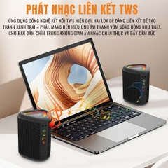 Loa Bluetooth Mini Cyboris S1 | 10W, Đèn RGB, Siêu Nhỏ Gọn