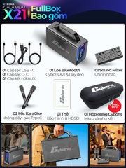 Loa Bluetooth Karaoke Cyboris X21, Công suất 200W, Loa siêu Bass, Chống nước IPX6, Pin 20000mAh.