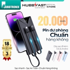 Pin Dự Phòng HUBBFAST PLAY1 20000mAh - Sạc Nhanh PD 22.5W - Nhỏ Gọn - Bảo Hành 18 Tháng