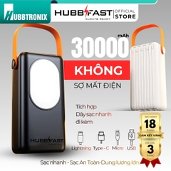 Pin Dự Phòng HUBBFAST PD35 30000mAh Sạc Nhanh PD 22.5W Nhỏ Gọn Type-C Bảo Hành 18 Tháng