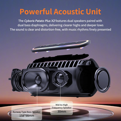 Loa Bluetooth Cyboris X2 | 60W, Đèn RGB, Âm Thanh Vòm