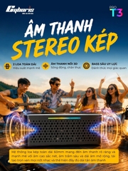 Loa Bluetooth CYBORIS T3 Pro, Công suất 60W, kim loại cao cấp Aluminum – Âm thanh stereo 2 loa, Bass uy lực, RGB, Pin 5000mAh - Chính hãng bảo hành 18 tháng