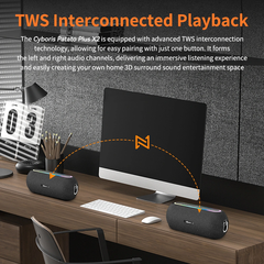 Loa Bluetooth Cyboris X2 | 60W, Đèn RGB, Âm Thanh Vòm