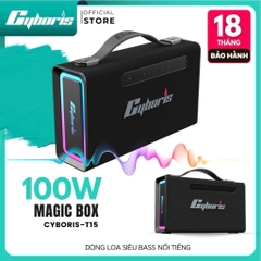 Loa Bluetooth Cyboris MagicBox T15 | 100W, Âm Thanh 2.1 kênh, Đèn RGB