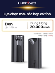 Pin Dự Phòng HUBBFAST PLAY1 20000mAh - Sạc Nhanh PD 22.5W - Nhỏ Gọn - Bảo Hành 18 Tháng
