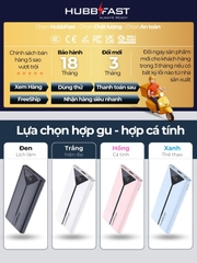 Pin Dự Phòng HUBBFAST PLAY1 20000mAh - Sạc Nhanh PD 22.5W - Nhỏ Gọn - Bảo Hành 18 Tháng