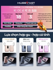 Sạc dự phòng cầm tay HubbFast ECO21 20000mAh 22.5W – Màn hình LED – Dây sạc tích hợp – Siêu nhỏ gọn