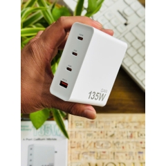 Cốc Sạc Nhanh Công suất - PD135W - GaN HubbFast 4 Cổng 3C1A PD 100W QC3.0 Sạc Laptop, Điện Thoại...
