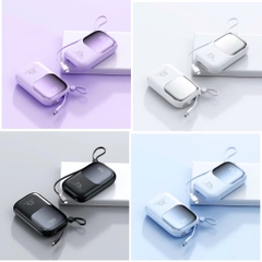 Sạc Dự Phòng HUBBFAST-ECO20 20.000mAh. Hỗ Trợ Sạc Nhanh, Kèm Dây, Màn Hình LED Hiển Thị Dung Lượng