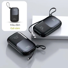 Sạc Dự Phòng HUBBFAST-ECO20 20.000mAh. Hỗ Trợ Sạc Nhanh, Kèm Dây, Màn Hình LED Hiển Thị Dung Lượng