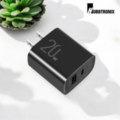 Cốc Sạc Nhanh CS-PD20W HubbSmart, 2 Cổng, PD & QC 3.0, 20W, Sạc Điện Thoại, Chính Hãng BH 18T